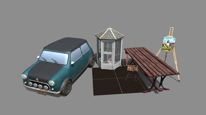 DAE 5 Finished Props - Grandma's House 3D Model