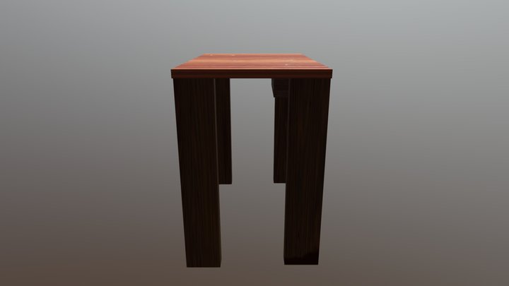 Desk with Texture 3D Model