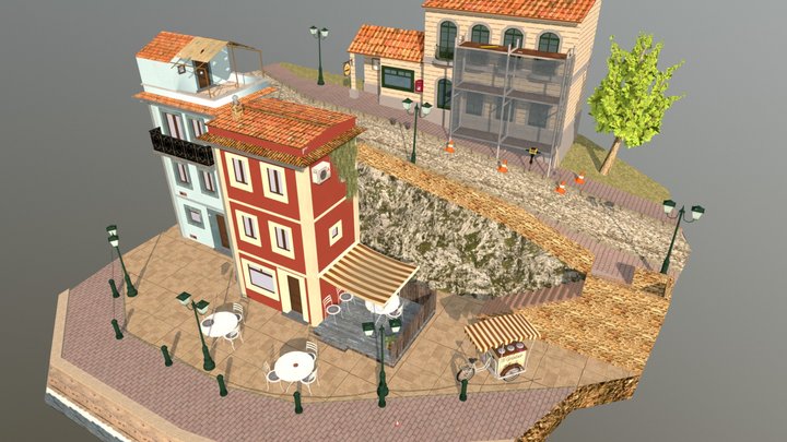 Cityscene Gaeta 3D Model
