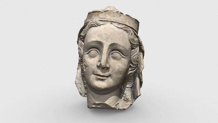 Head of Madonna Low Poly 3D Model