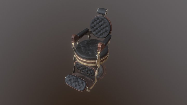 Old Barber Chair 3D Model