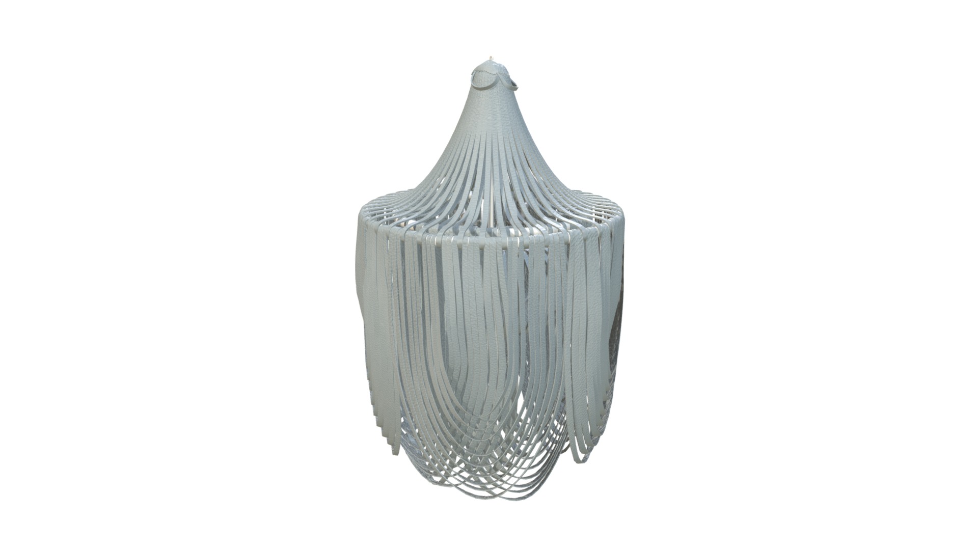 3D model Whisper Chandelier in Cream - This is a 3D model of the Whisper Chandelier in Cream. The 3D model is about a black cylindrical object.