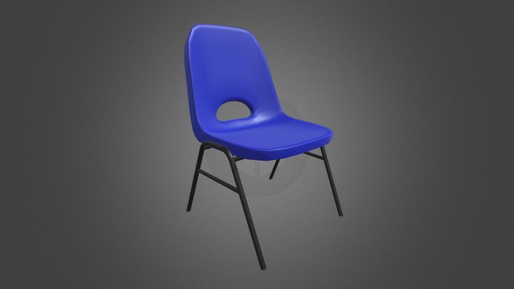School Chair 3D Model
