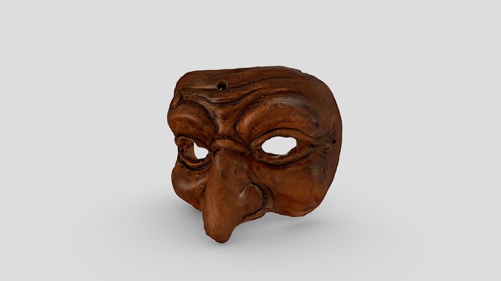 Pulcinella mask 3D Model