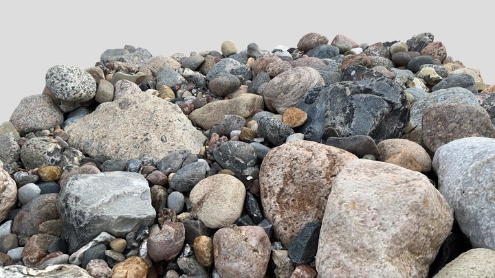 stony beach 3D Model
