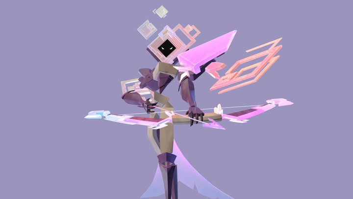 Aquila, Bismuth Elemental Guardian 3D Model