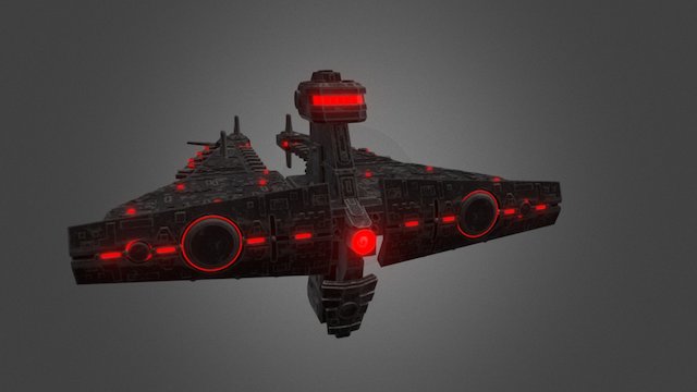 Cruiser Demiurg Bastion Class (Great size) 3D Model