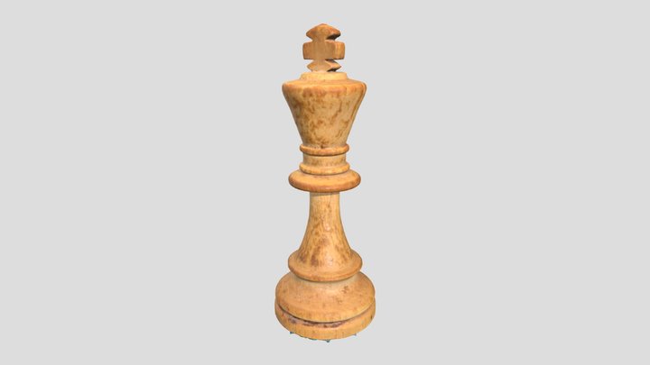 White King chess piece 3D Model