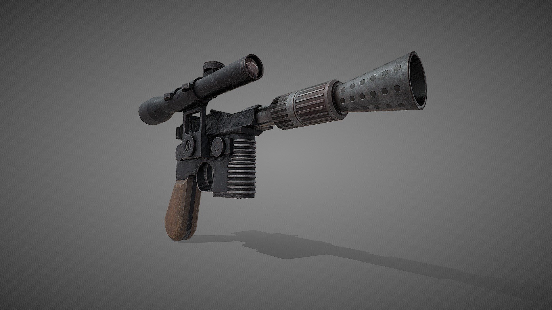 Han Solo's DL-44 Heavy Blaster - Game Ready