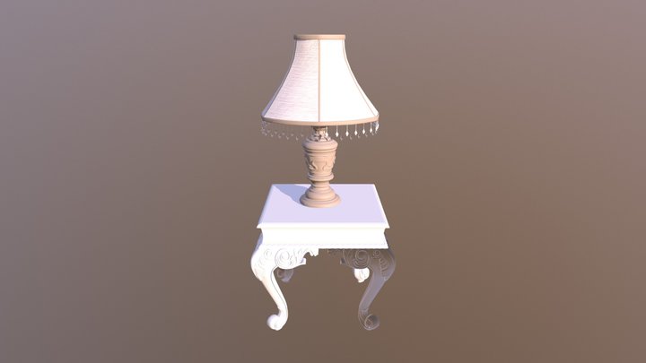 sofa side desk table lamp furniture 3D Model