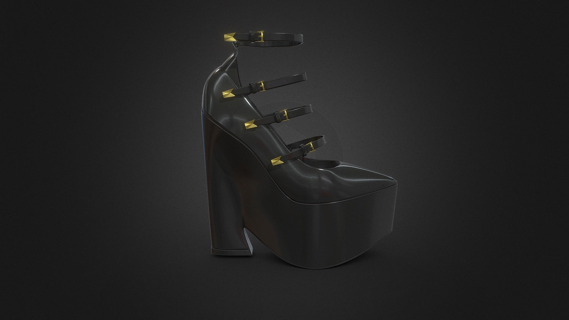 Versace Tempest Platform Heel - Download Free 3D model by GRACE W (@g ...