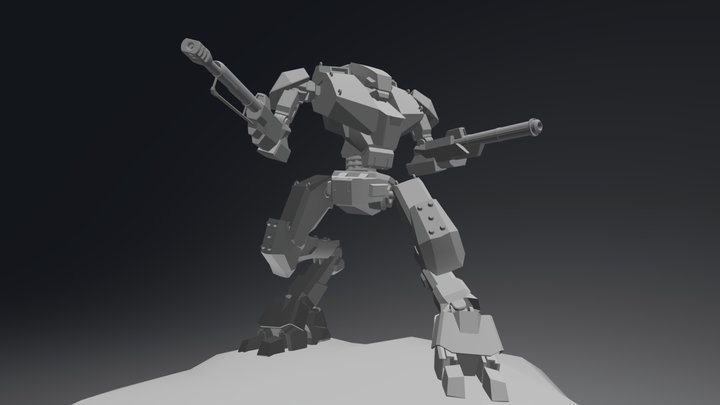 Standing Posed Rig 3D Model