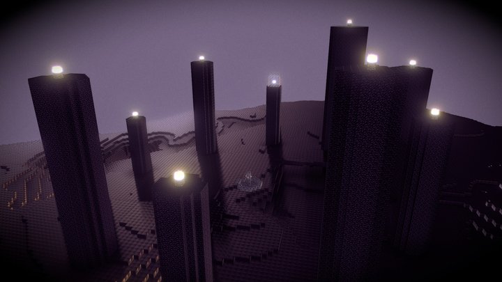 The End - Minecraft World in 3D 3D Model