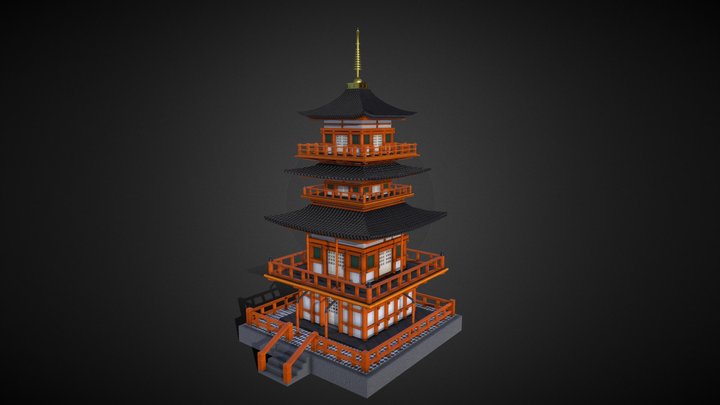 Japanese Temple 3D Model