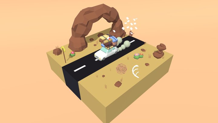 DAE Game Art 1 Simple Scene 3D Model