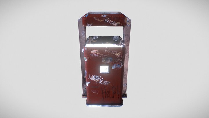 Cyberpunk Trash bin 3D Model