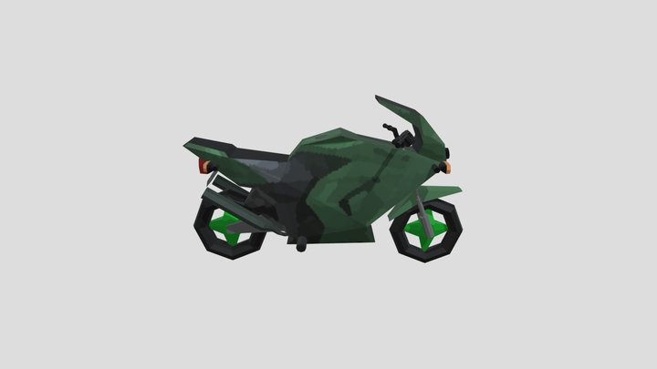 Moto Sport Low-poly 3D Model
