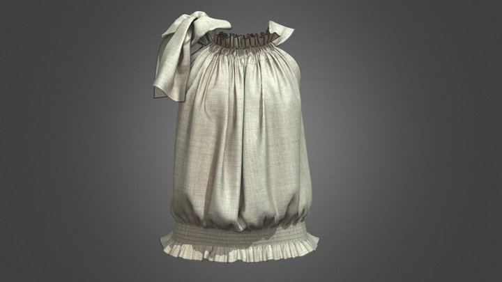 Gather Bow Tie Top 3D Model