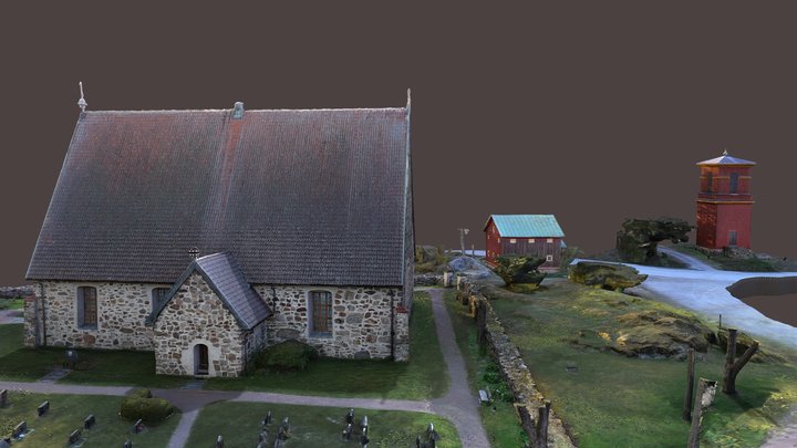 Lemu church and the surroundings, Masku, Finland – Modèle 3D gratuit STL