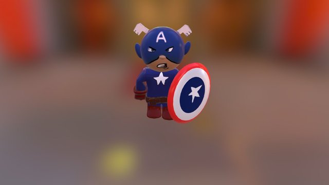 Captain America 3D Model