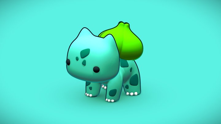 Cute Bulbasaur 3D Model