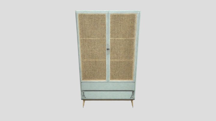 Rattan Wardrobe Elegance - Suzelle 3D Model