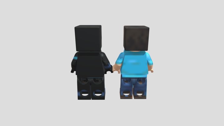 MODEL LEGO + MINECRAFT (WITH MINECRAFT SKIN) 3D Model