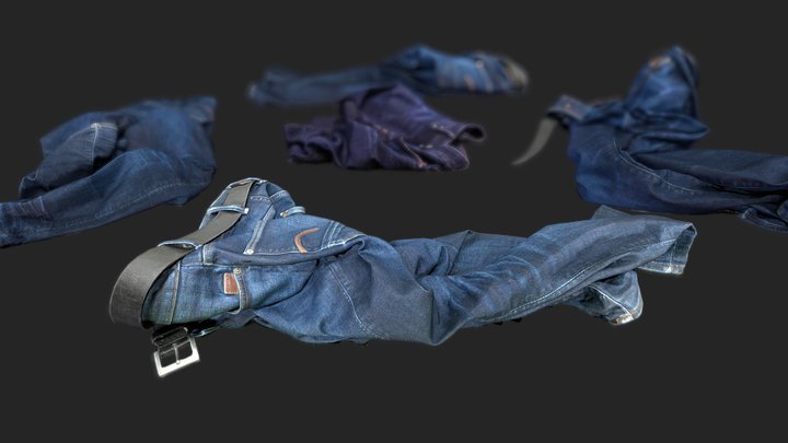 Pants On The Floor - Set 3D Model