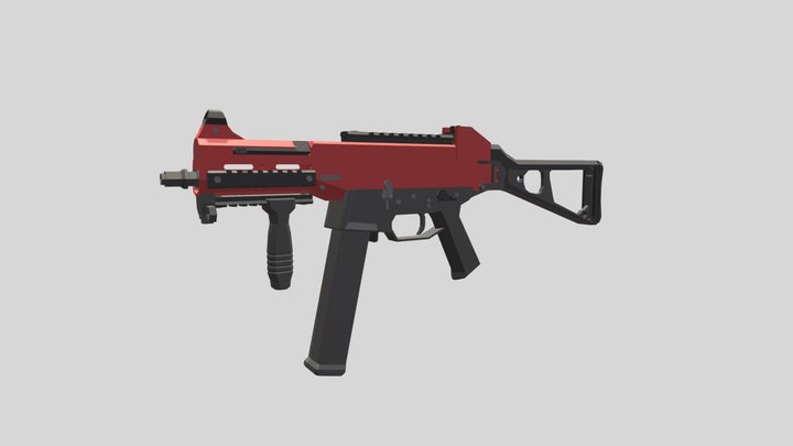 LowPoly Ump-45 3D Model