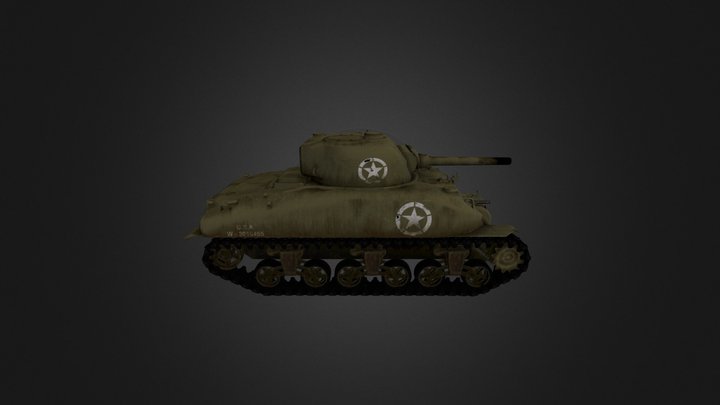 M4A1 Sherman Tank 3D Model