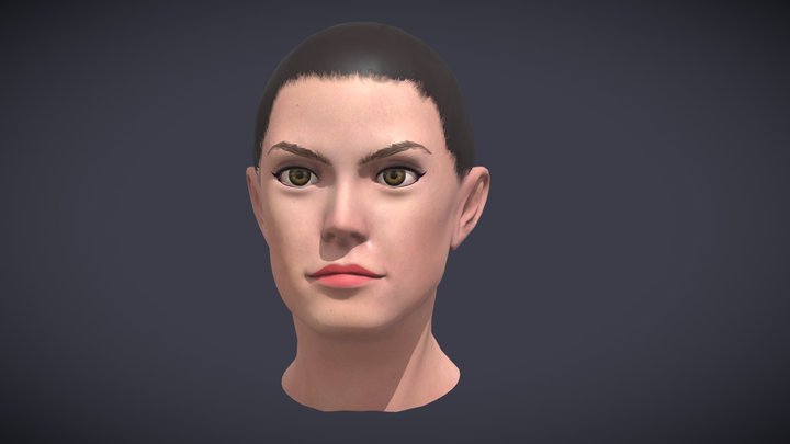 Daisy Ridley Bust 3D Model