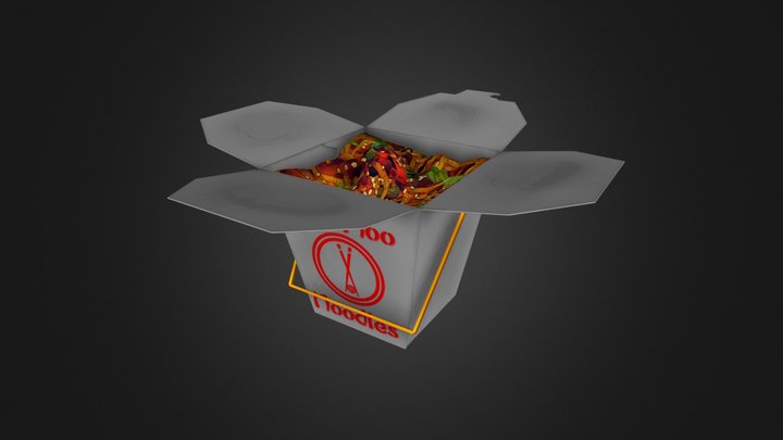 Chinese Food Box 3D Model