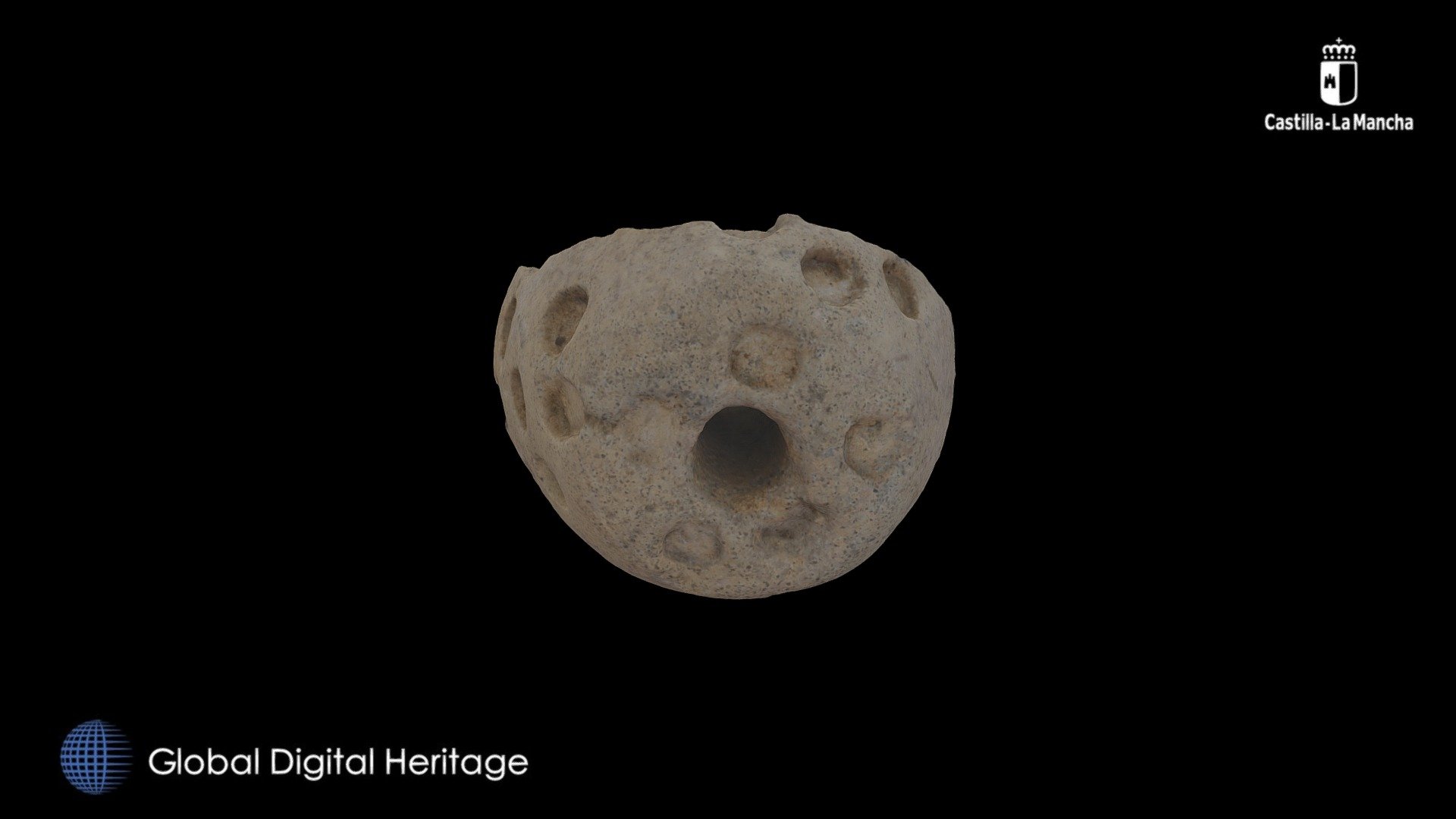Clay spindle whorl, Alarcos, Ciudad Real — Sketchfab embed 3D viewer