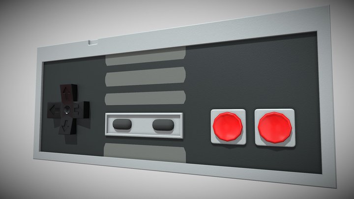Classic Controller 3D Model
