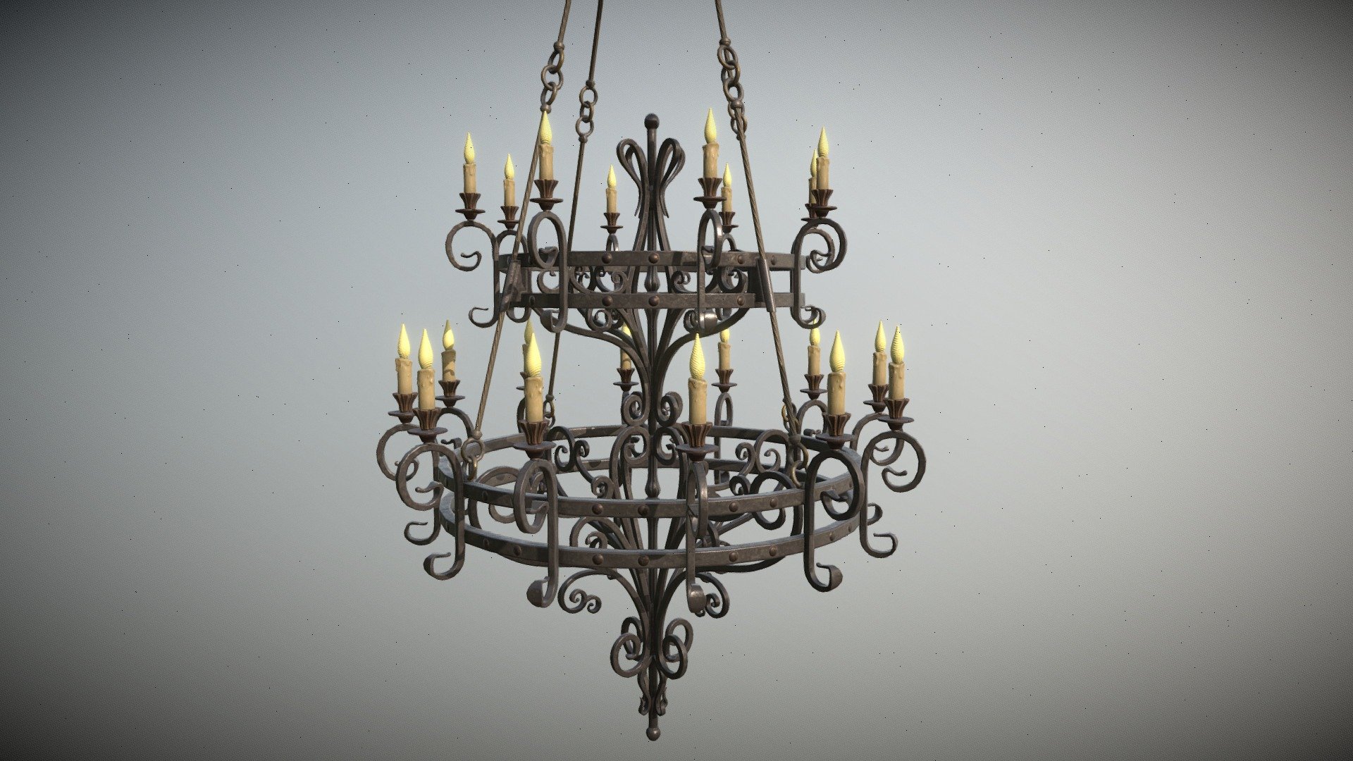 Chandelier Download Free 3D model by myhalchuk2000 [a2209f4] Sketchfab