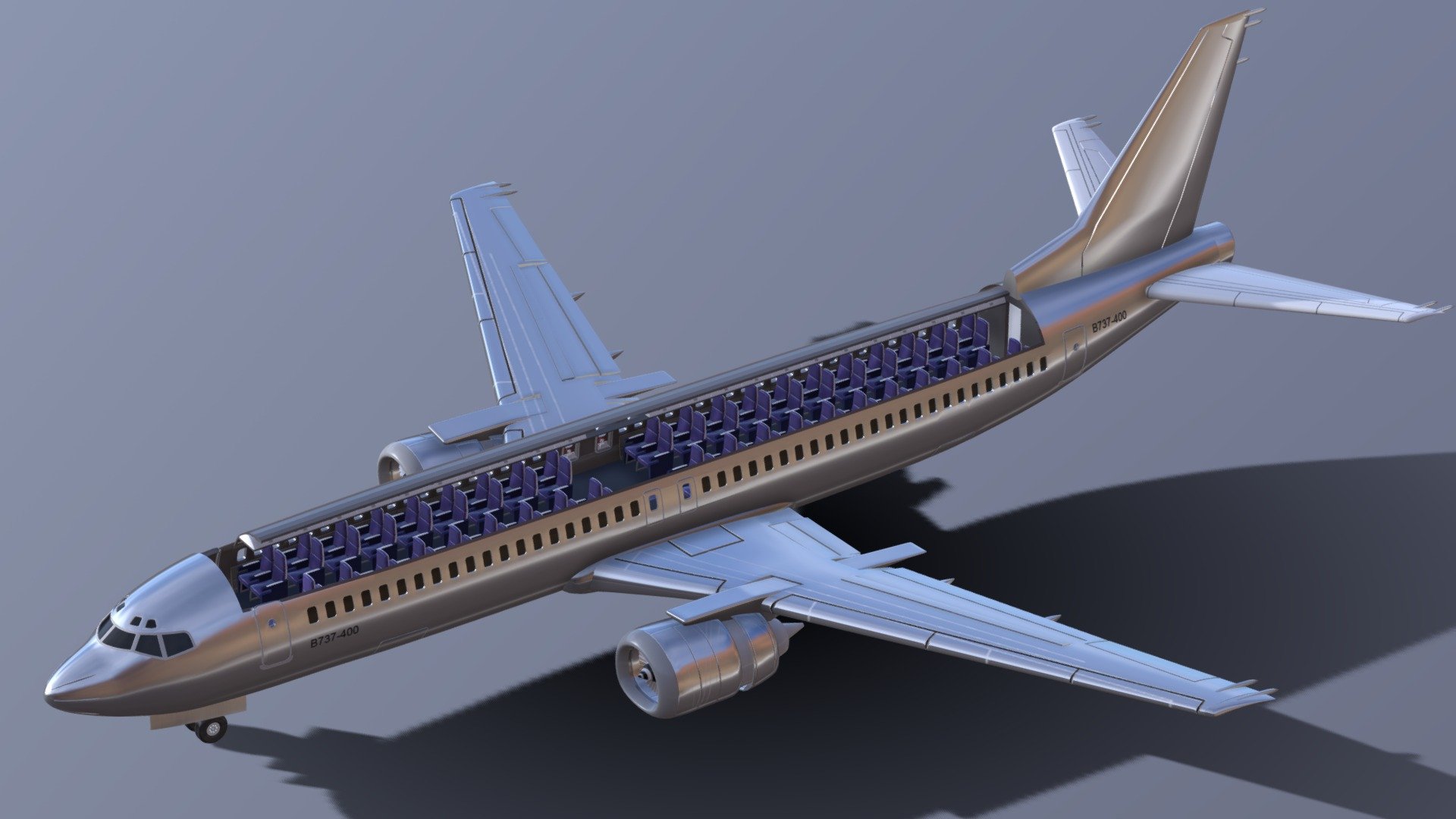 boeing 737 400_High_cutout - Buy Royalty Free 3D model by Giimann ...