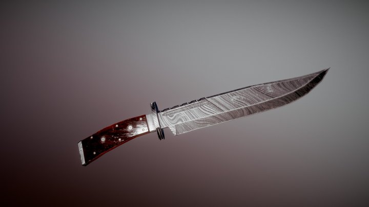 Damascus Knife 3D Model