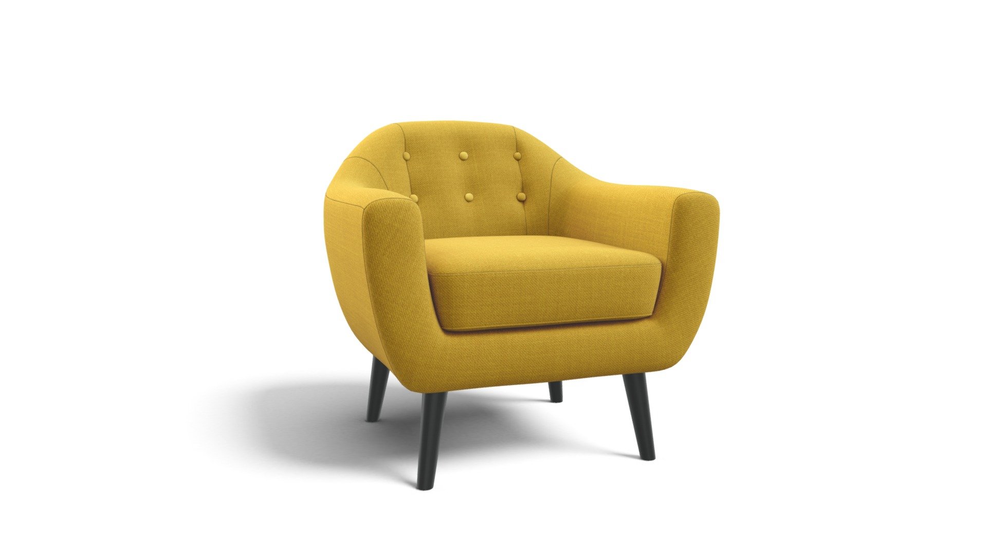 Ritchie Armchair, Ochre Yellow