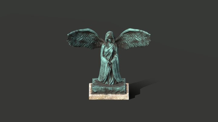 Old Angel Sculpture 3D Model
