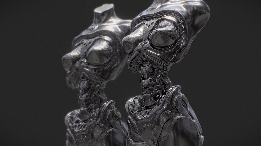 Humanoid Torso. Highpoly & Lowpoly