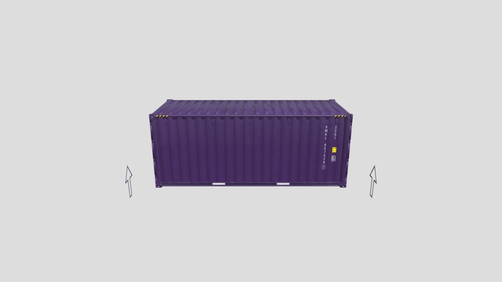 20ft Cargo Container Purple