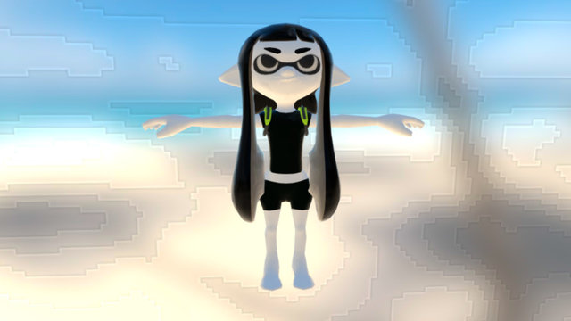 Wii U - Splatoon - Inkling Girl 3D Model