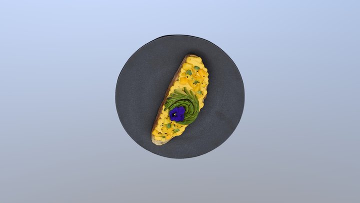 Mango toast 3D Model