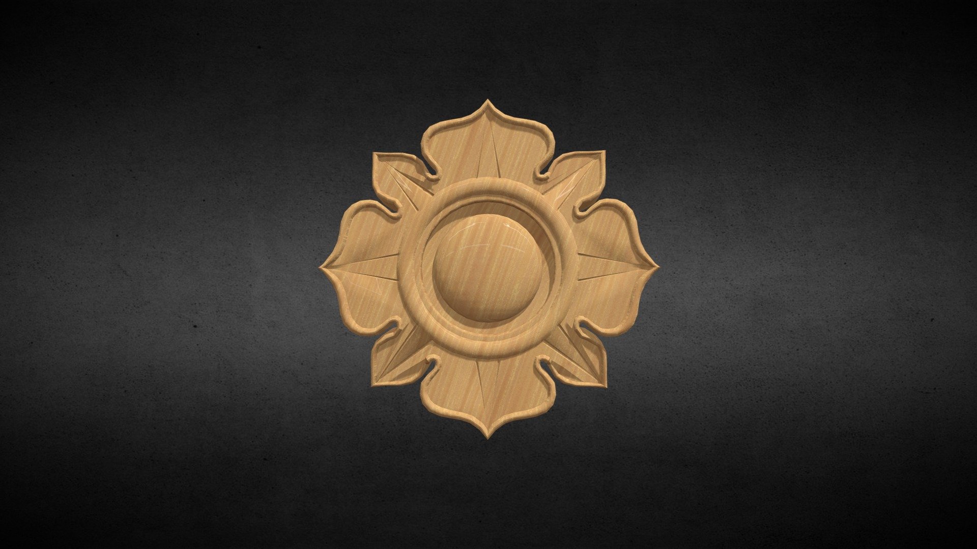Lamb's Tongue Wood Rosette (Free)