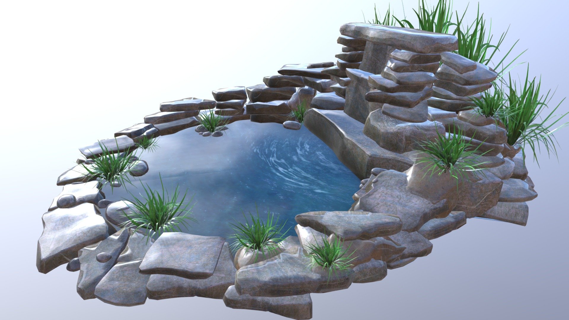 Rock Fountain - 3D model by HardzGal [a2262f9] - Sketchfab