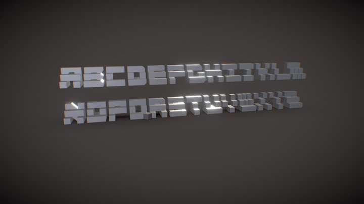 Experimental Cube Alphabet – Modelo 3D gratuito STL