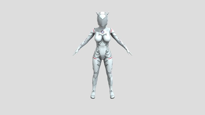 Cyber Girl Ninja 3D Model