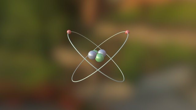 Атом гелия 3D Model