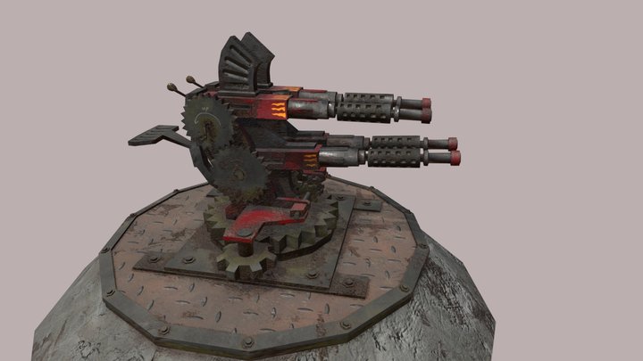 Flak Dakka Gun 3D Model