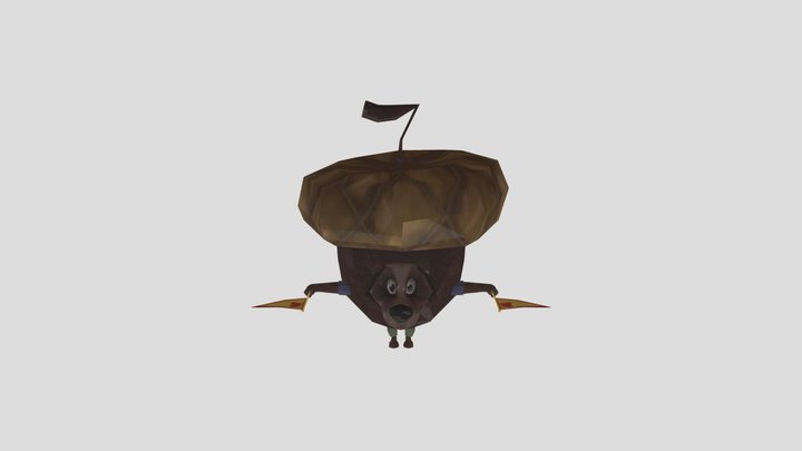 Acorn Mascot 3D Model